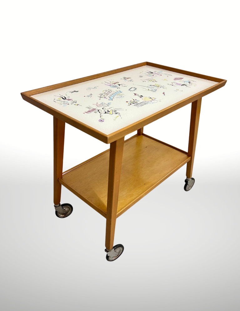 Victorian faux bamboo walnut side table with tripod base and turned legs, c. 1880s