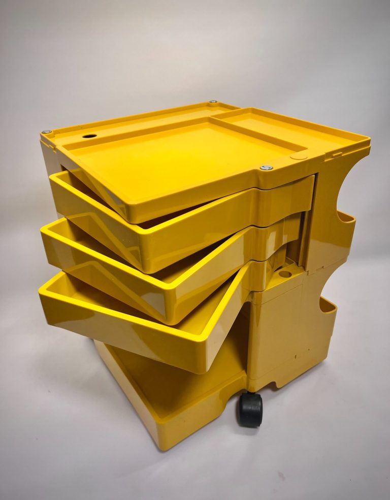 Boby Trolley by Joe Colombo with three drawers and open compartment