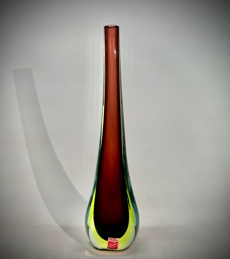 Pair of Murano Bullicante Glass Lamps – GESO Label, in the Style of Paolo Venini (c.1960s)