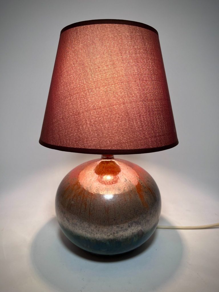 Vintage Hutschenreuther Ceramic Lamp Model 1814 – Grey Glaze Variant